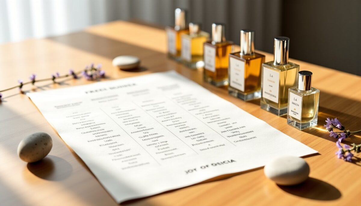 Guide complet : Tableau de correspondance des parfums La Maison des Essences